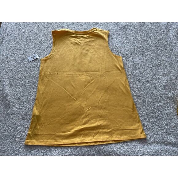 NEW Walt Disney World Parks Womens Tank Top Med Yellow Mickey Mouse Graphic Tee - Picture 2 of 5